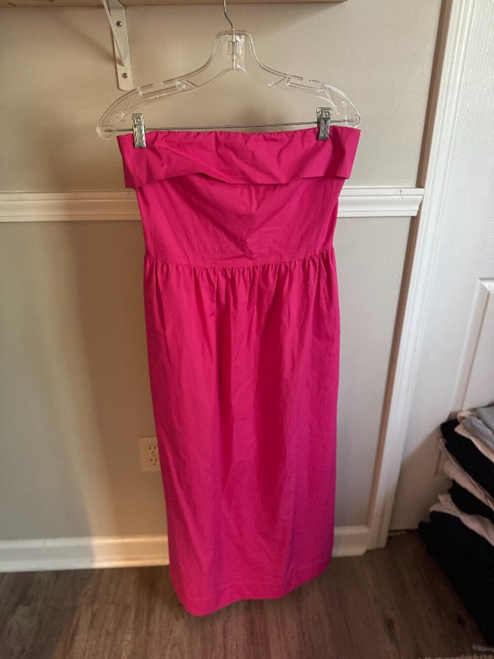 Maxi pink poplin dress